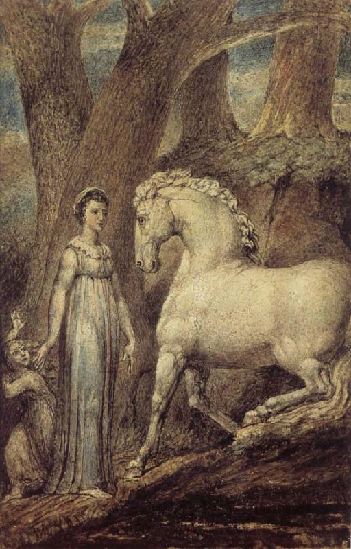 William Blake The Horse, out of William Hayleys Ballads oil painting image